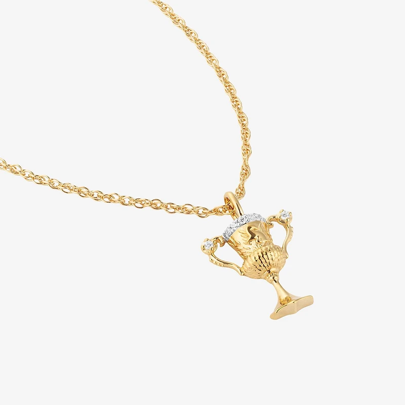 Harry Potter (F / Si2) Womens Diamond Accent Lab Grown White Diamond 14K Gold Over Silver 18 Inch Pendant Necklace