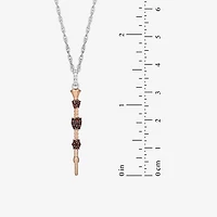 Harry Potter (F / Si2) Womens Lab Grown Diamond Accent Genuine Red Garnet 14K Gold Over Silver 18 Inch Pendant Necklace