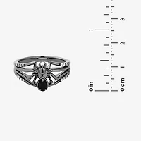 Harry Potter (F/Si2) Womens 1/10 CT. T.W. Lab Grown Diamond Genuine Black Onyx Sterling Silver Cocktail Ring