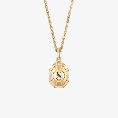 Harry Potter (F / Si2) Womens Lab Grown Diamond Accent Lab Grown White Diamond 14K Gold Over Silver 18 Inch Pendant Necklace