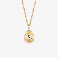 Harry Potter (F / Si2) Womens Lab Grown Diamond Accent Lab Grown White Diamond 14K Gold Over Silver 18 Inch Pendant Necklace