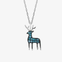 Harry Potter Womens Genuine Blue Topaz Sterling Silver 18 Inch Pendant Necklace