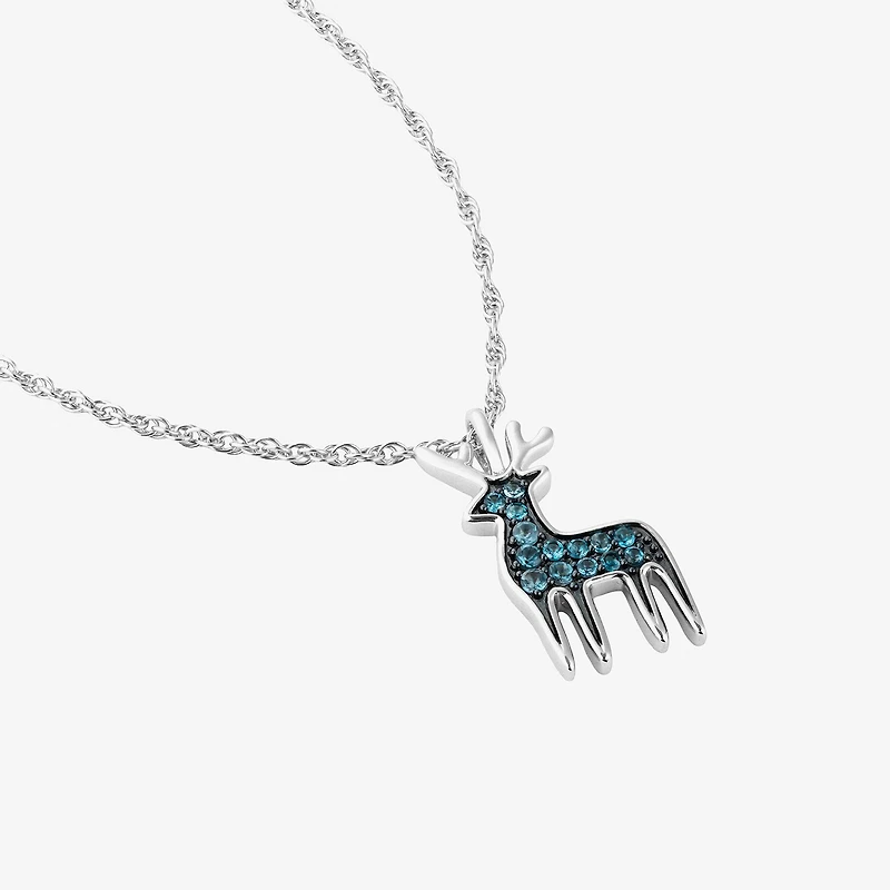 Harry Potter Womens Genuine Blue Topaz Sterling Silver 18 Inch Pendant Necklace