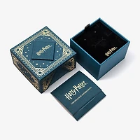 Harry Potter (F/Si2) Womens 1/6 CT. T.W. Lab Grown Diamond Genuine Blue Topaz 14K Gold Over Silver Cocktail Ring