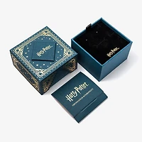 Harry Potter (F/Si2) Womens 1/10 CT. T.W. Lab Grown Diamond Genuine Black Spinel 14K Gold Over Silver Cocktail Ring