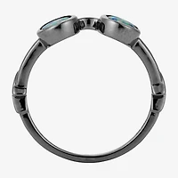 Harry Potter Womens Lab Created Multi Color Opal Sterling Silver Round Cocktail Ring