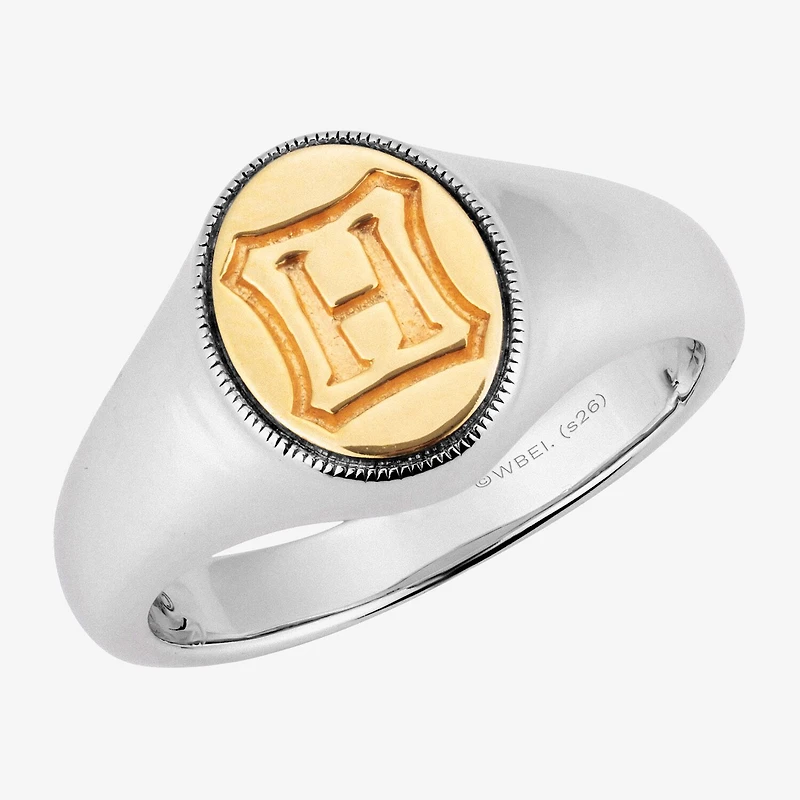 Harry Potter Womens 14K Gold Over Silver Signet Ring
