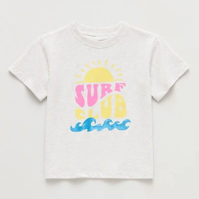Okie Dokie Toddler & Little Girls Crew Neck Short Sleeve Relaxed Fit Graphic T-Shirt