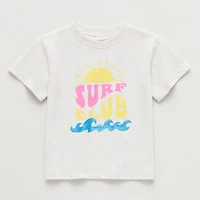 Okie Dokie Toddler & Little Girls Crew Neck Short Sleeve Relaxed Fit Graphic T-Shirt