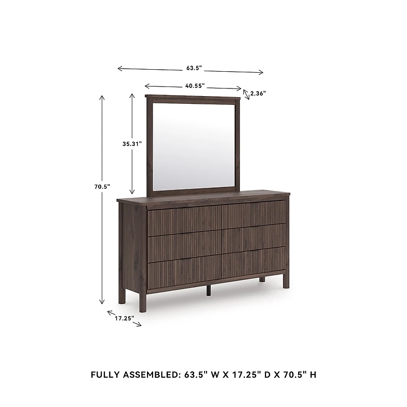 Signature Design by Ashley Serena 6-Drawer Dresser and Mirror