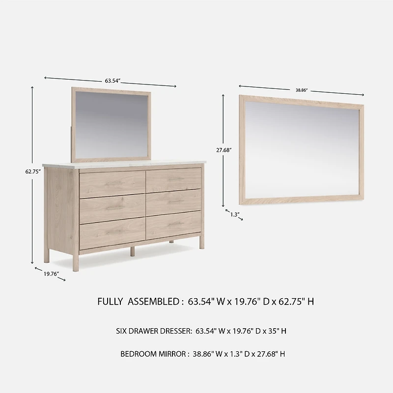 Signature Design by Ashley Canon Dresser and Mirror