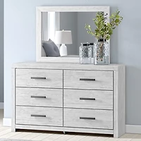 Signature Design by Ashley Chicksaw 6-Drawer Dresser and Mirror