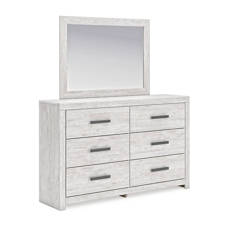 Signature Design by Ashley Chicksaw 6-Drawer Dresser and Mirror