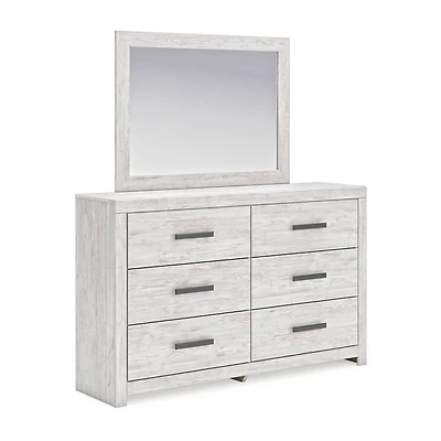 Signature Design by Ashley Chicksaw 6-Drawer Dresser and Mirror