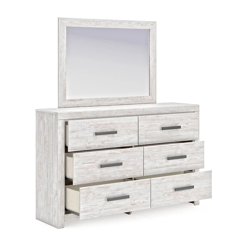 Signature Design by Ashley Chicksaw 6-Drawer Dresser and Mirror