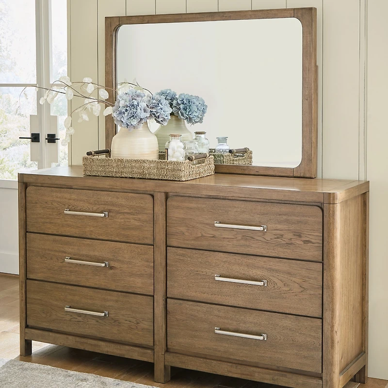Signature Design by Ashley Cortez 6-Drawer Dresser and Mirror