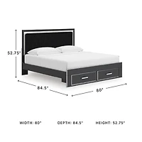 Signature Design by Ashley Birch Upholstered Panel Storage Bed