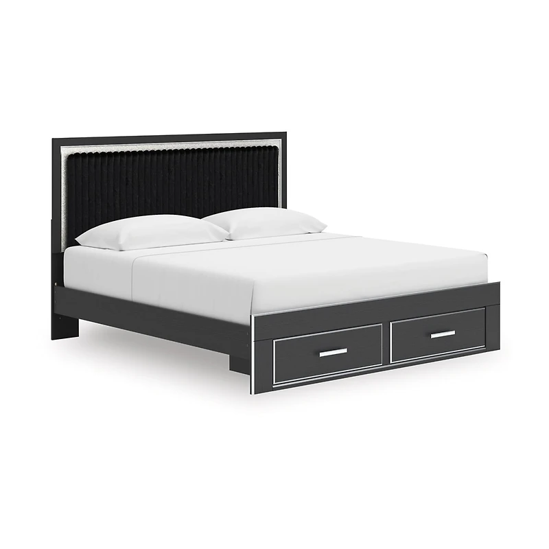 Signature Design by Ashley Birch Upholstered Panel Storage Bed