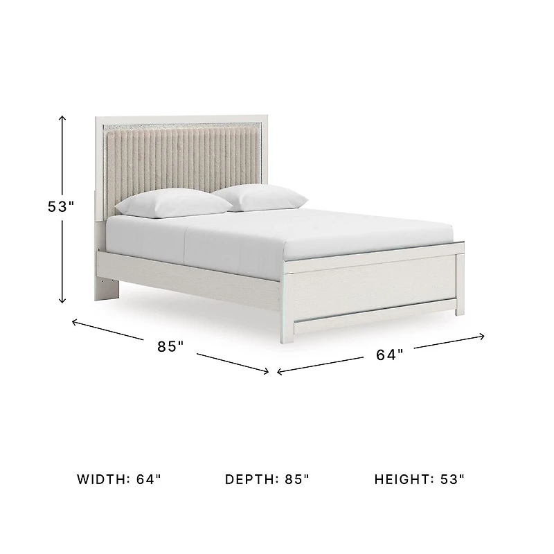 Signature Design by Ashley Rogers Upholstered Panel Platform Bed