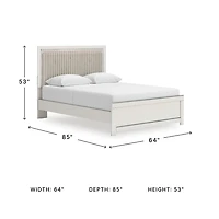 Signature Design by Ashley Rogers Upholstered Panel Platform Bed