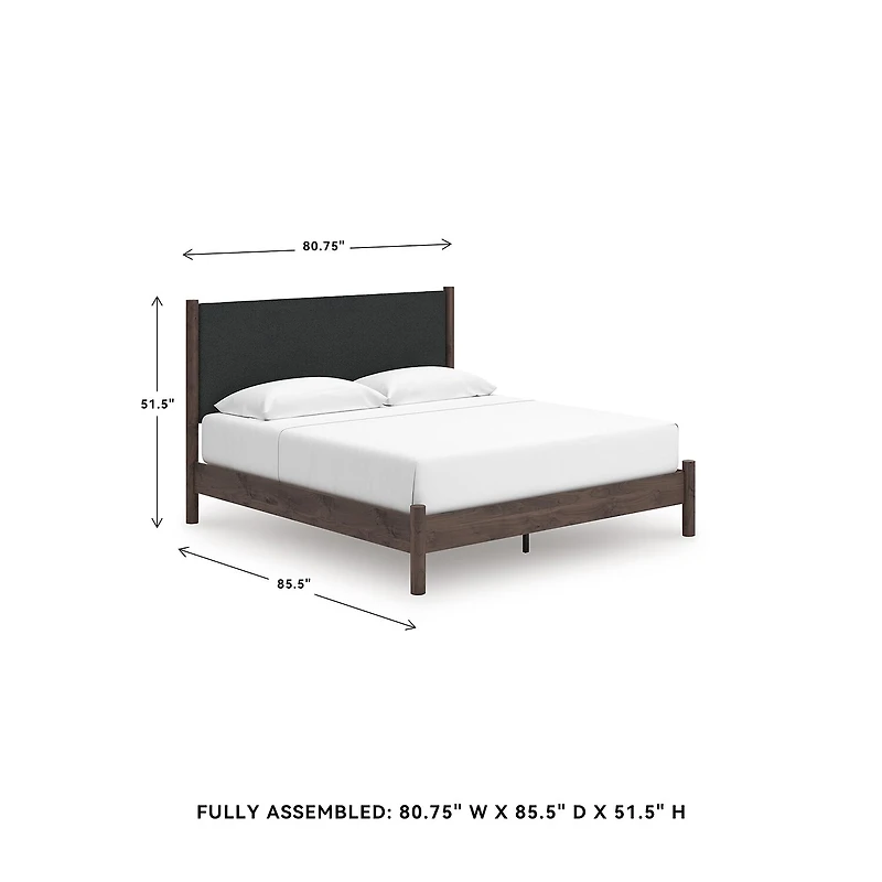 Signature Design by Ashley Serena Upholstered Panel Platform Bed
