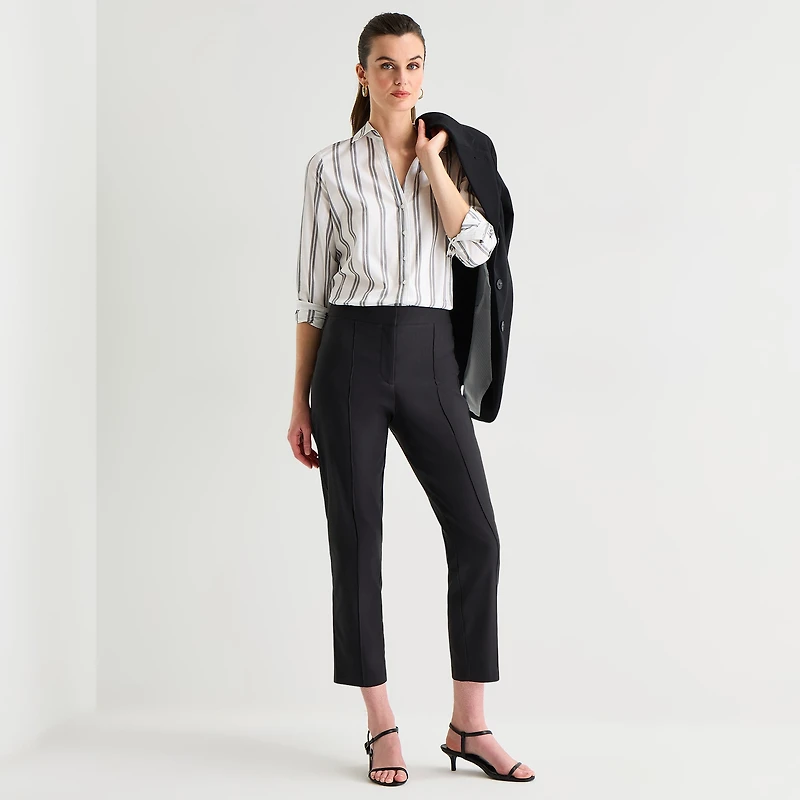 Worthington Womens Slim High Rise Pant