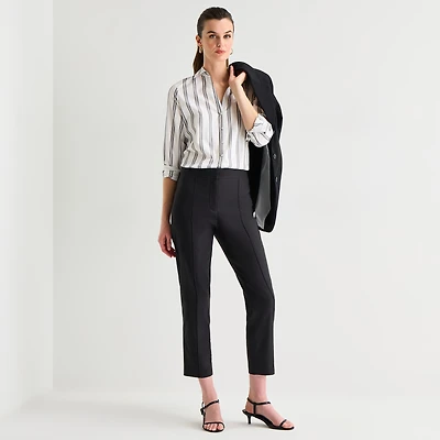 Worthington Womens Slim High Rise Pant