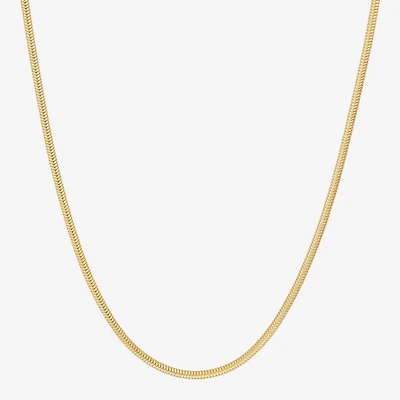 Made in Italy Womens 14K Gold Over Silver 18 Inch Snake Chain Necklace