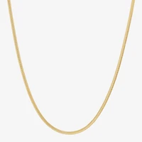 Made in Italy Womens 14K Gold Over Silver 18 Inch Snake Chain Necklace