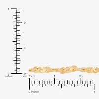Made in Italy Womens 14K Gold Over Silver 9 Inch Solid Ankle Bracelet