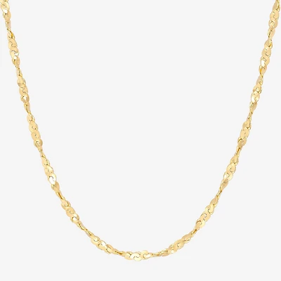 Made in Italy Womens 14K Gold Over Silver Inch Chain Necklace