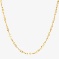 Made in Italy Womens 14K Gold Over Silver Inch Chain Necklace