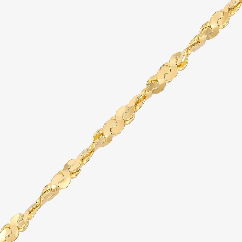 Made in Italy Womens 14K Gold Over Silver Inch Chain Necklace