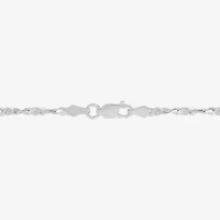 Made in Italy Womens Sterling Silver 7.5 Inch Solid Chain Bracelet