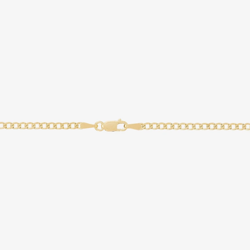 Made in Italy Unisex Adult 14K Gold Over Silver 22 Inch Curb Chain Necklace