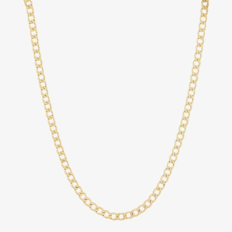 Made in Italy Unisex Adult 14K Gold Over Silver 22 Inch Curb Chain Necklace