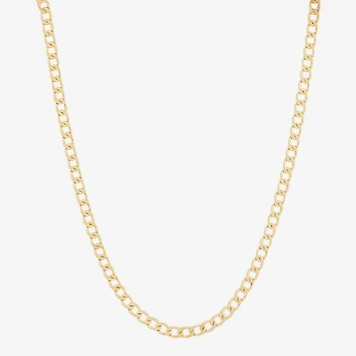 Made in Italy Unisex Adult 14K Gold Over Silver 22 Inch Curb Chain Necklace