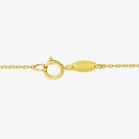 Womens 10K Gold Heart 16 Inch Pendant Necklace