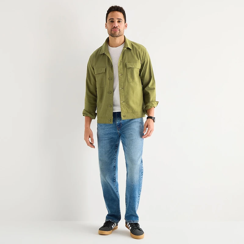 mutual weave Mens Denim Shirt Jacket