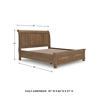 Signature Design by Ashley Grant Storage Sleigh Bed