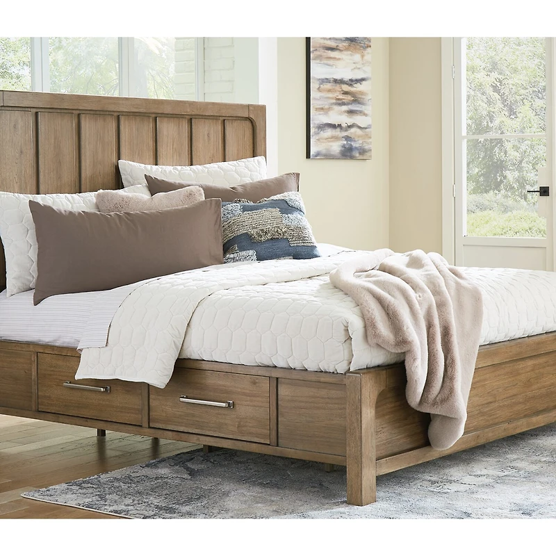 Signature Design by Ashley Cortez Panel Bed with 4 Storage Drawers