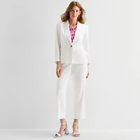 Black Label by Evan-Picone Linen Womens Classic Fit Straight Suit Pant