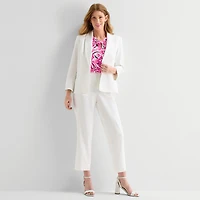 Black Label by Evan-Picone Linen Womens Classic Fit Straight Suit Pant