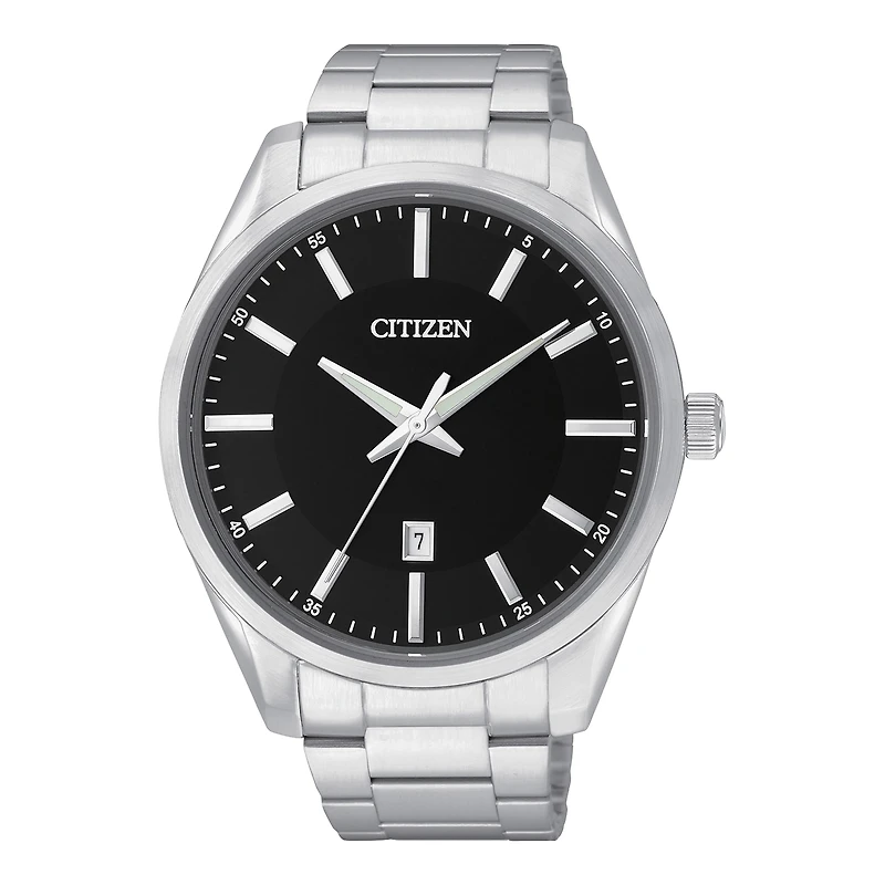 Citizen® Mens Black Dial Stainless Steel Watch BI1030-53E
