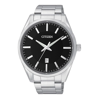 Citizen® Mens Black Dial Stainless Steel Watch BI1030-53E