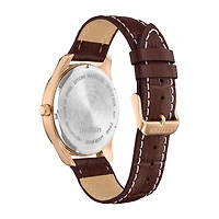 Citizen Quartz Mens Brown Leather Strap Watch Bi1033-04e