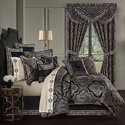 Queen Street Willow 4-Pc. Damask And Scroll Heavyweight Comforter Set