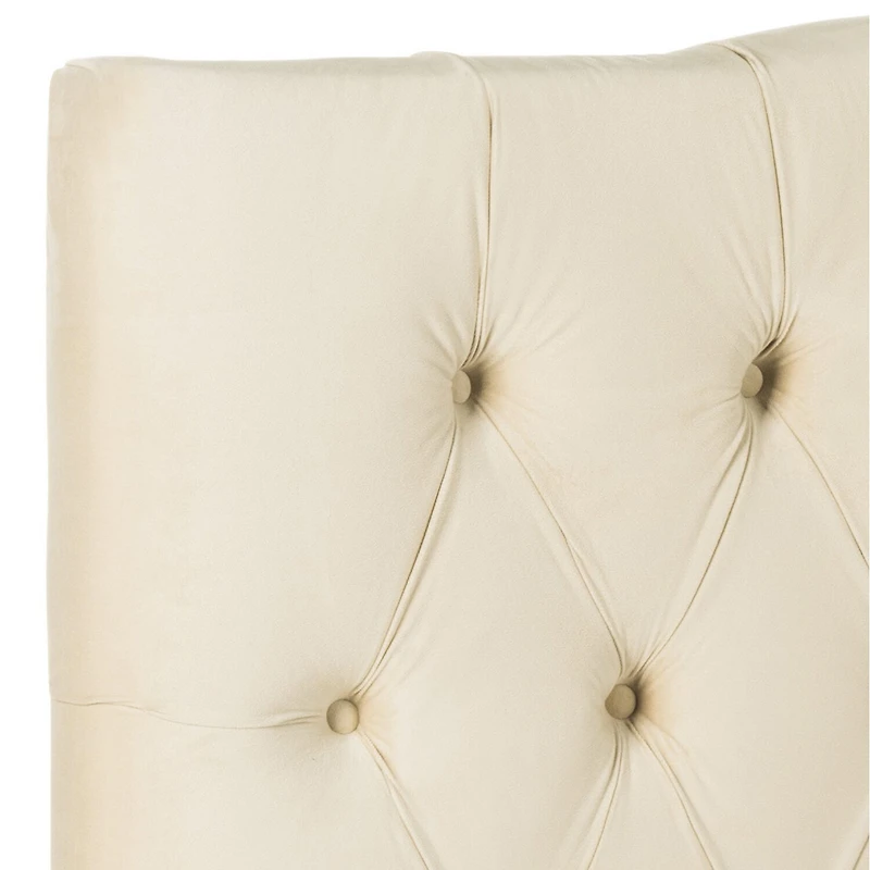Axel Polyester Upholstered Tufted Nailhead Trim Headboard