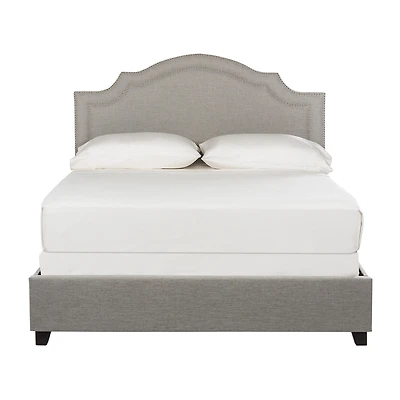 Theron Upholstered Bed w/nail-head trim