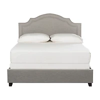 Theron Upholstered Bed w/nail-head trim